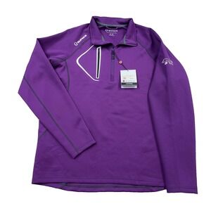 Sunice Allendale Pullover Sweater Mens XL Purple Plum 1/4 Zip Golf Castle Rock